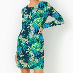 Lilly Pulitzer Luxletic UPF 50+ Ellis Dress Long Sleeve The Hottest Spot Size XS